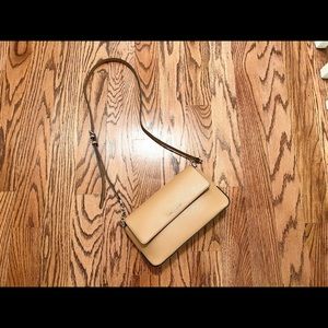 Karl Lagerfeld purse new never used - tan with chain detail on strap.